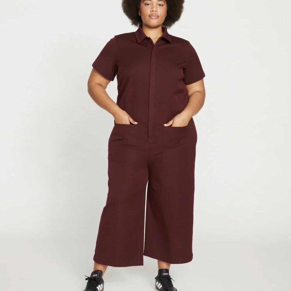 Universal Standard Kate Stretch Cotton Twill Jumpsuit